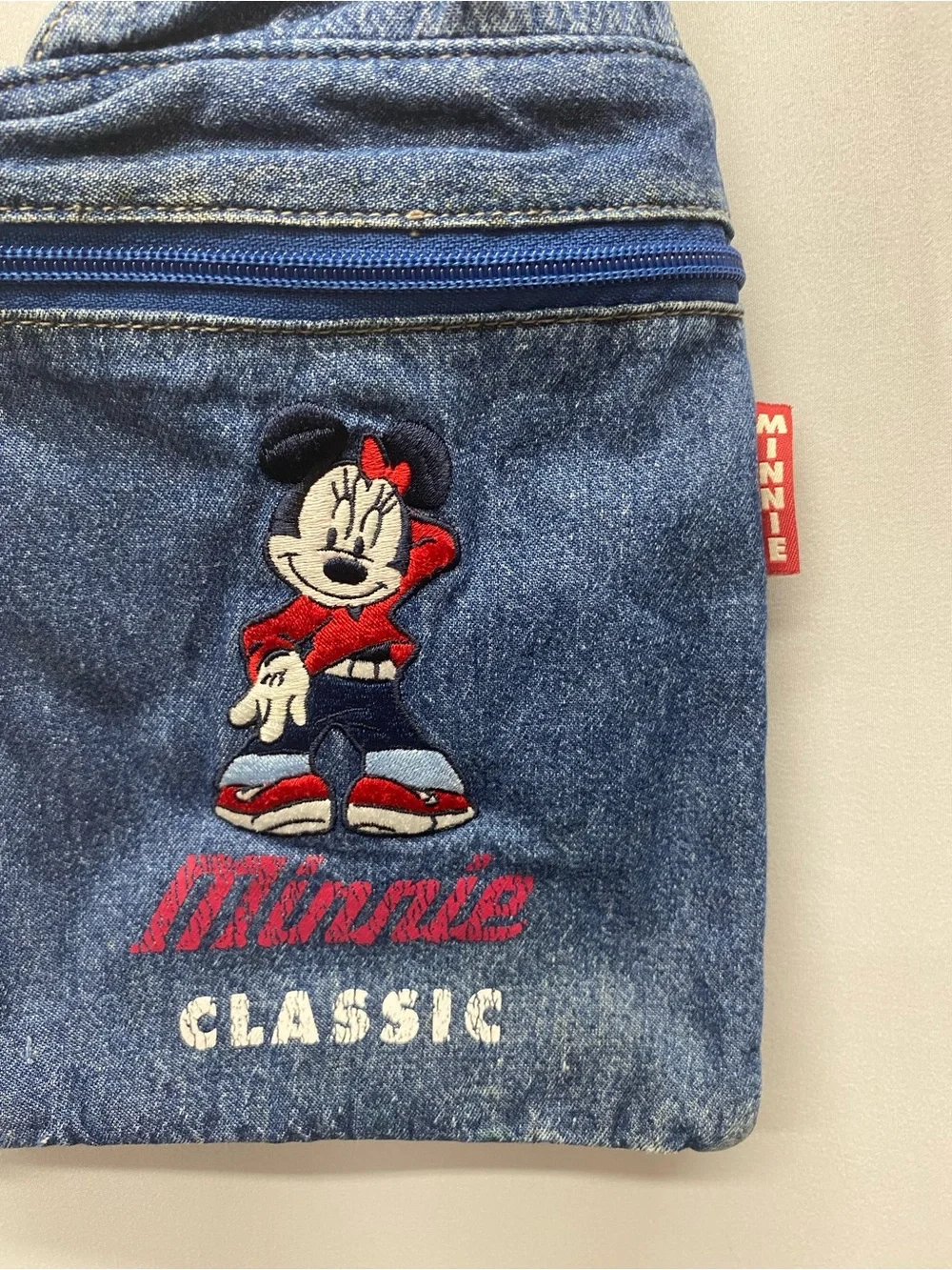 Y2k vintage Minnie Mouse purse denim Disney classic bag travel school 2000's